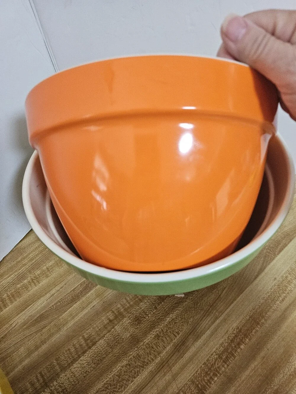 Vintage Melamine Nesting Mixing Bowls Set of 5 Retro Rainbow Heavy Duty Plastic